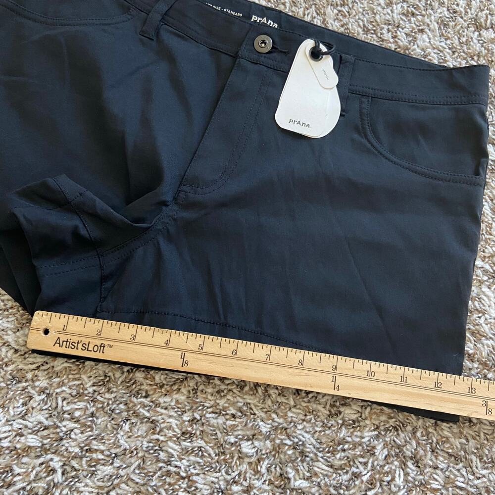 Prana Stretch Zion Halle Short Women's 12 Black 3" Inseam Standard Fit Mid Rise - Picture 11 of 11